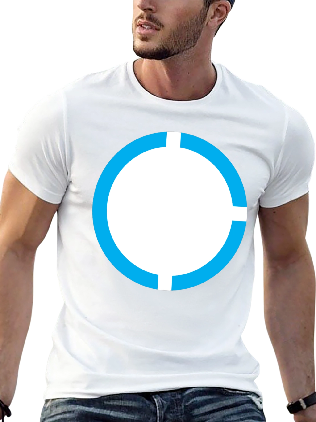 Modern Circle Graphic Tee - Black