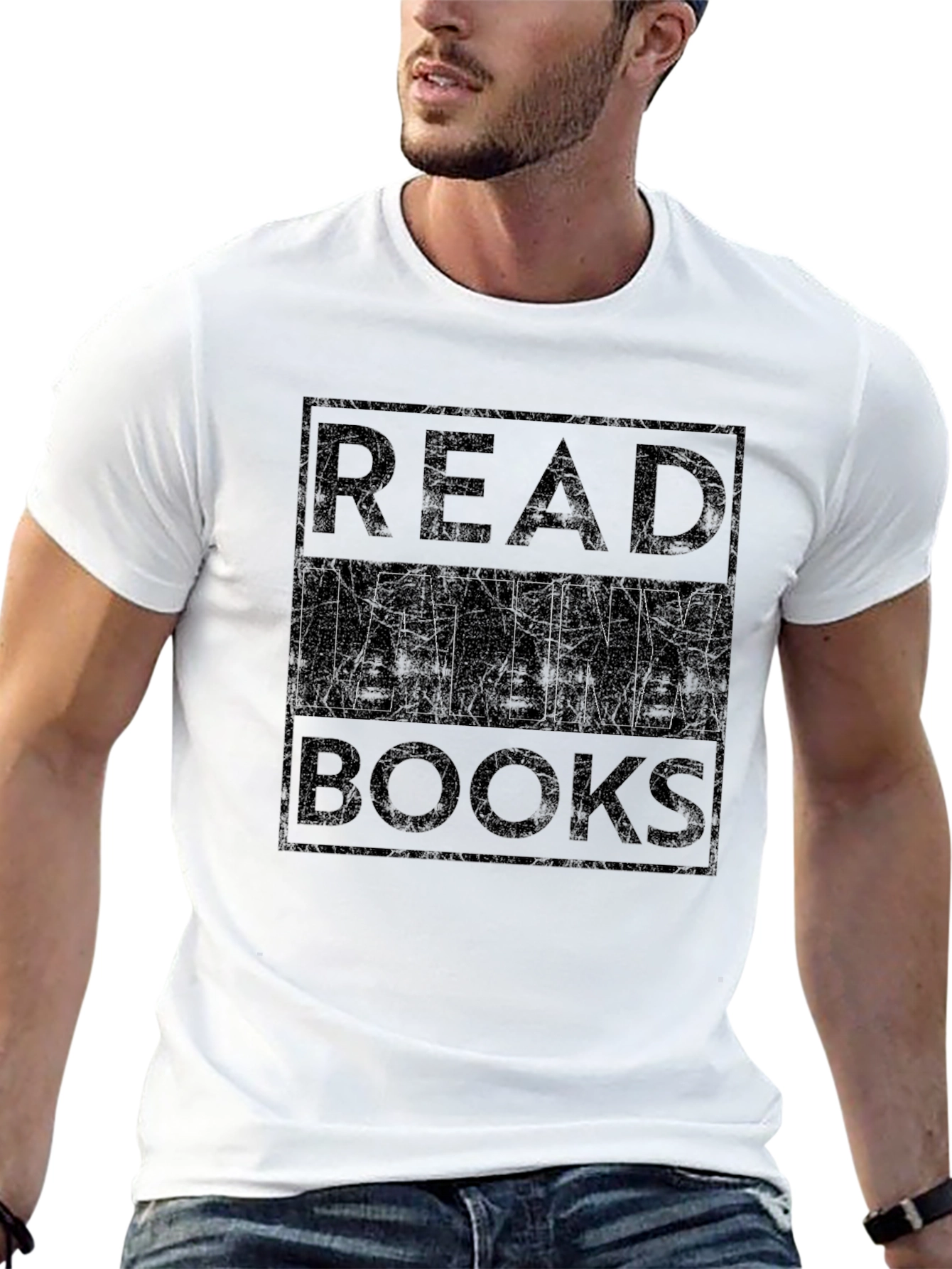 Read Latinx Books T-Shirt - Black Crew Neck Tee