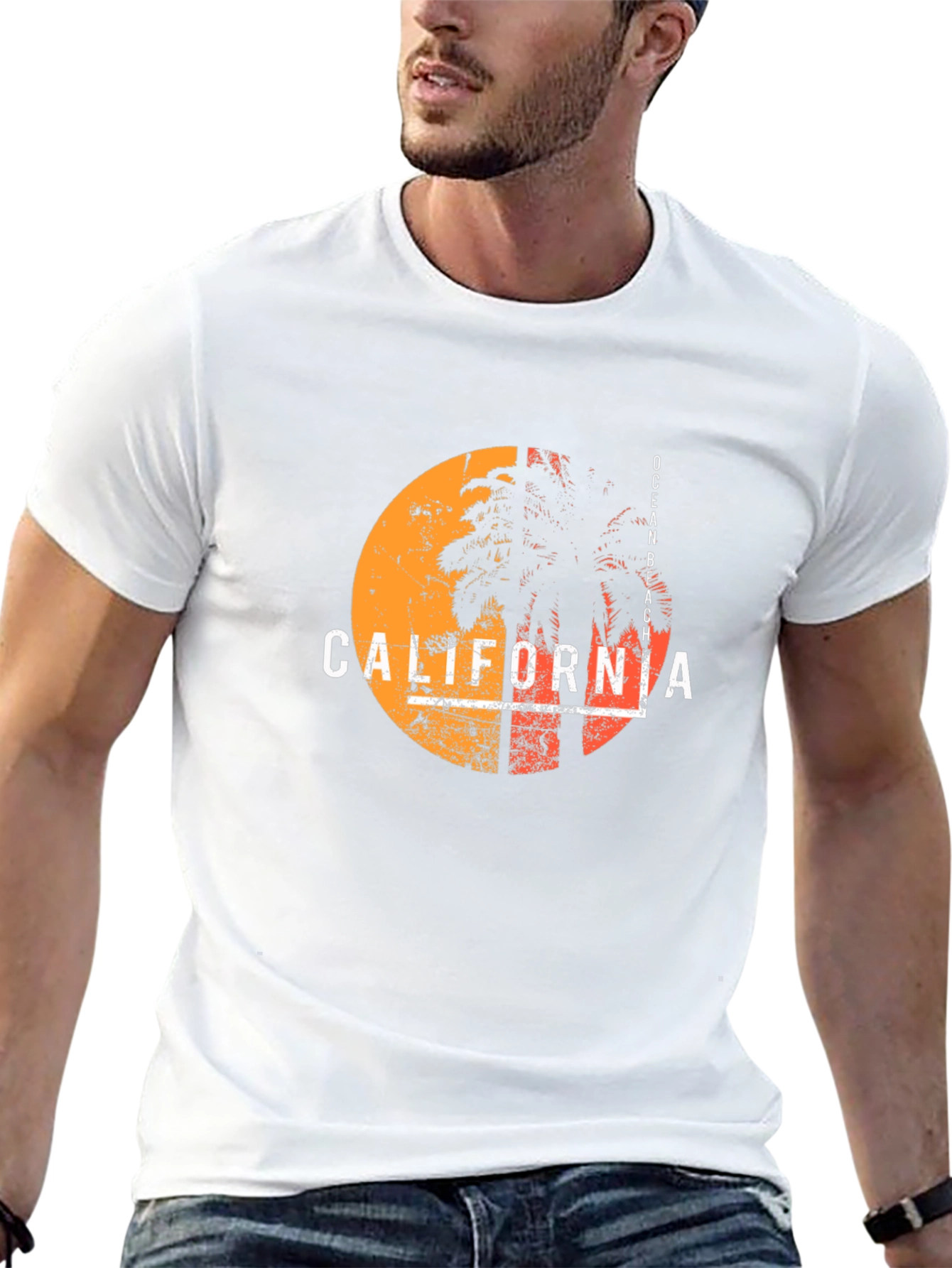 California Ocean Beach Graphic T-Shirt