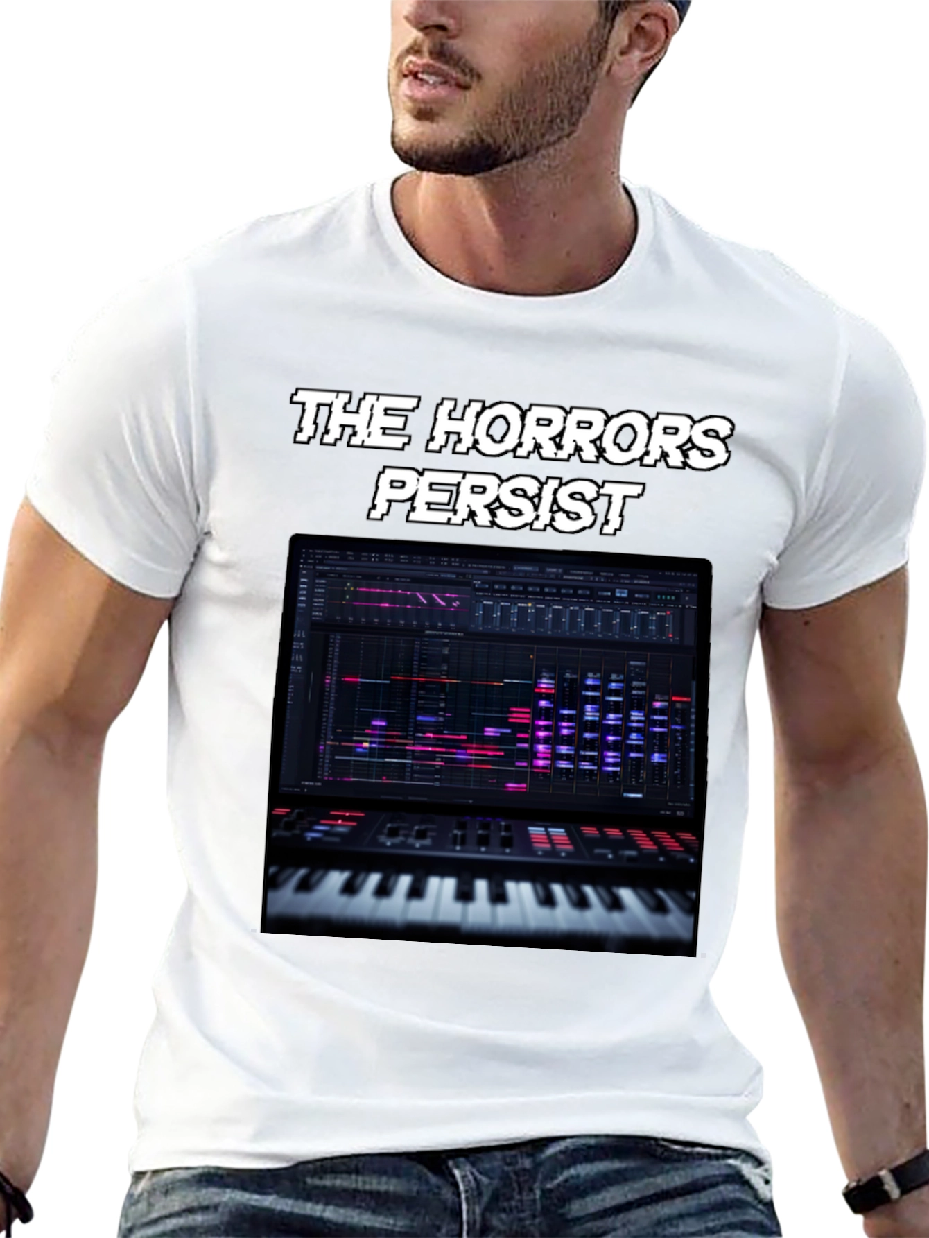 The Horrors Persist Keyboard T-Shirt