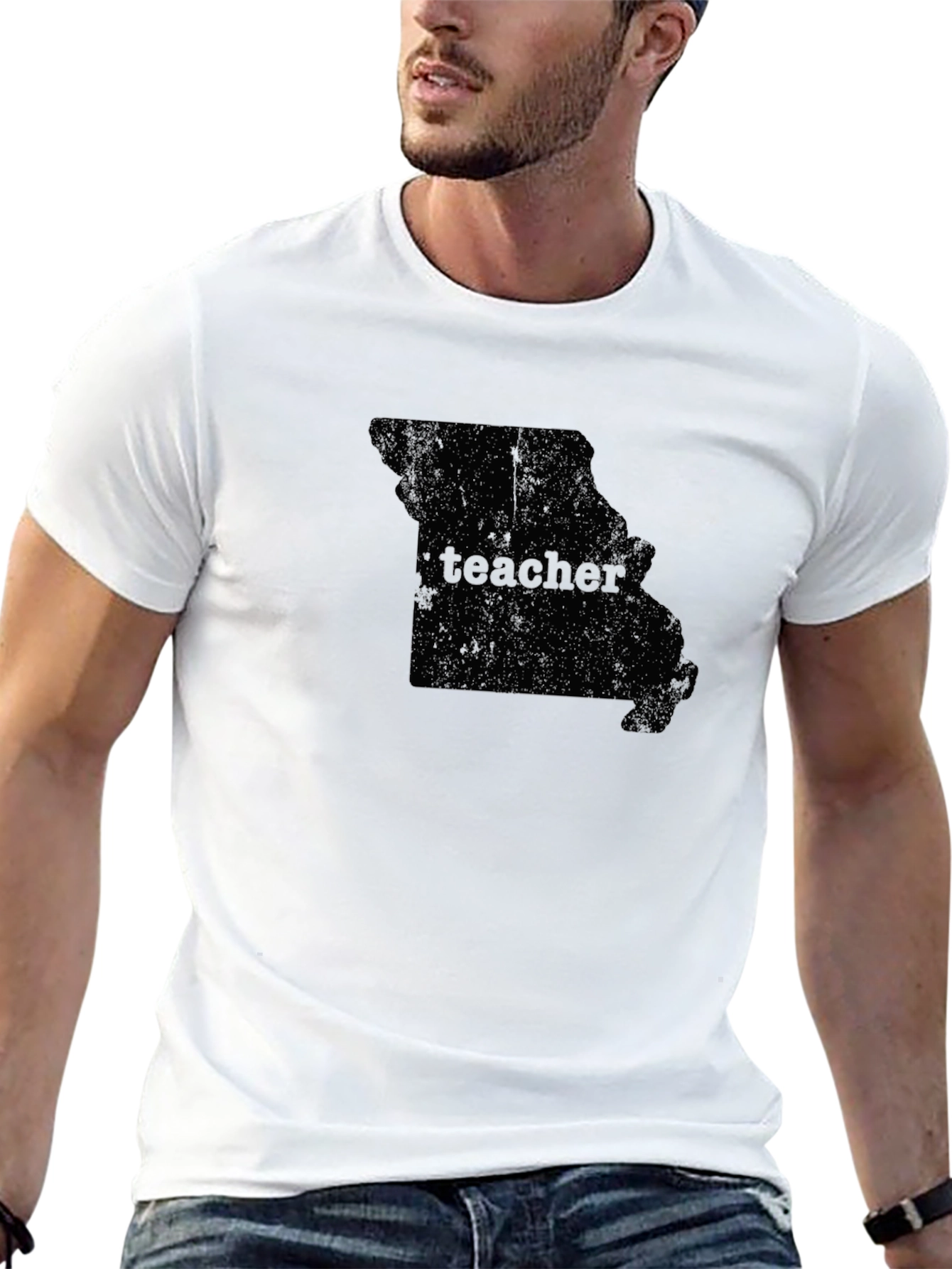 Teacher Missouri State Outline Graphic T-Shirt