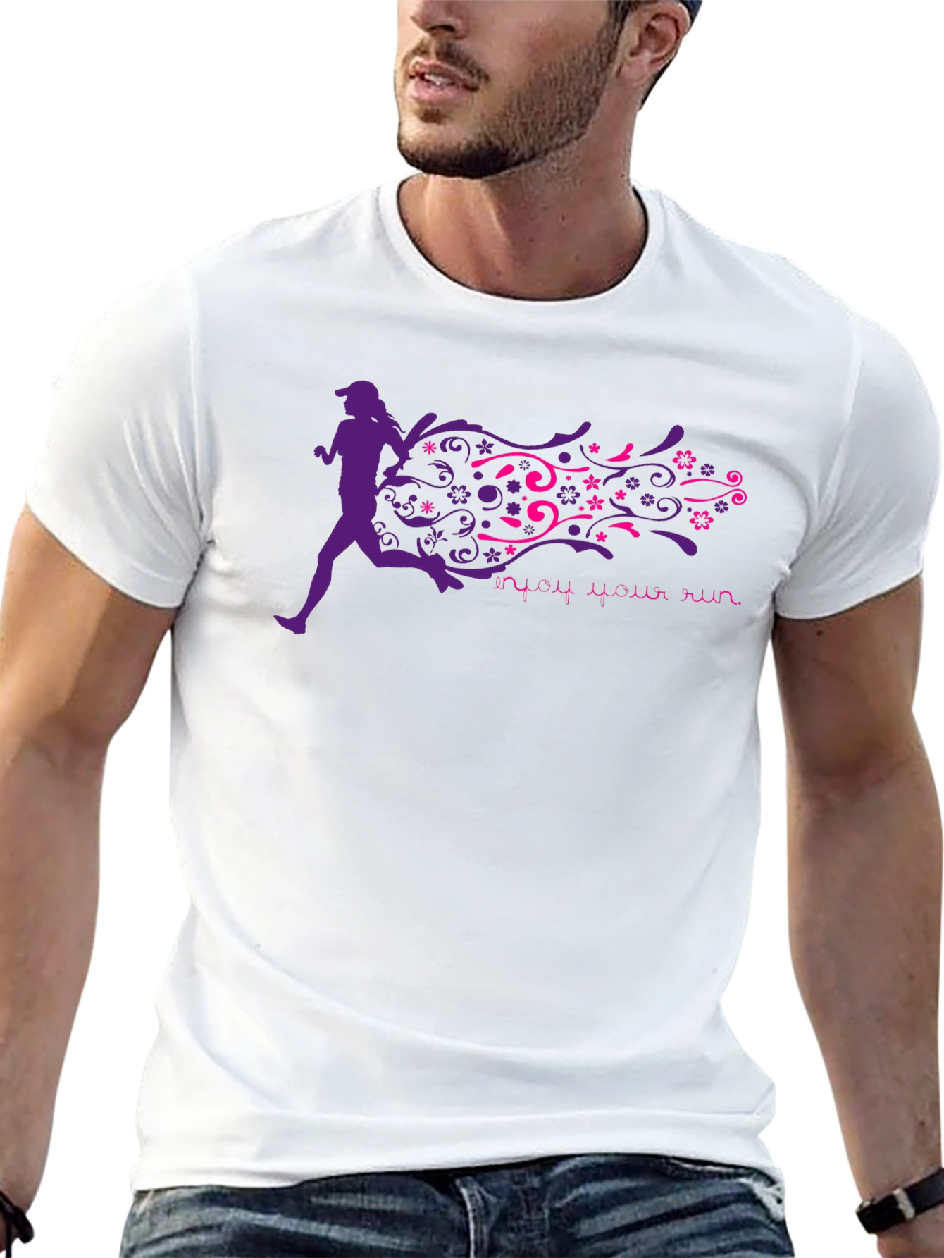 Enjoy Your Run Graphic Tee - Black