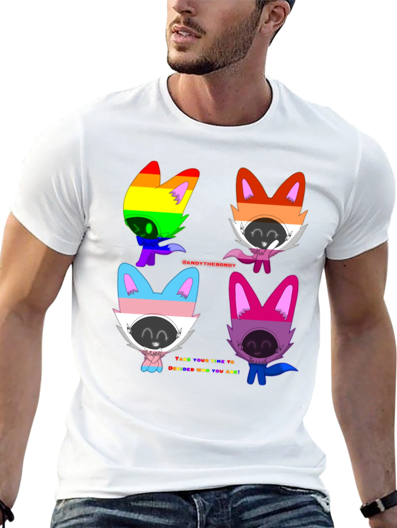 LGBTQ+ Pride Cartoon Character T-Shirt
