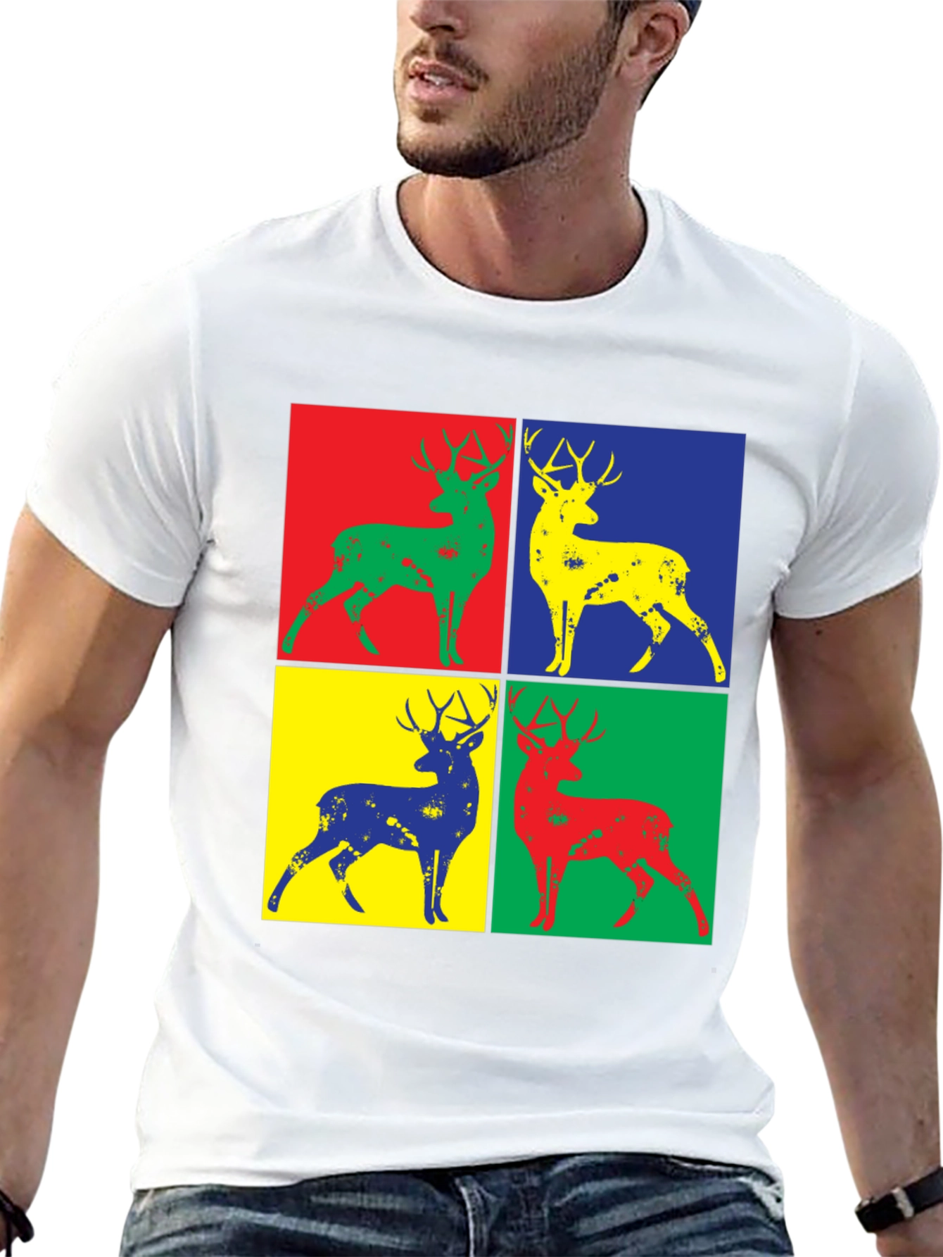 Pop Art Deer Graphic Tee