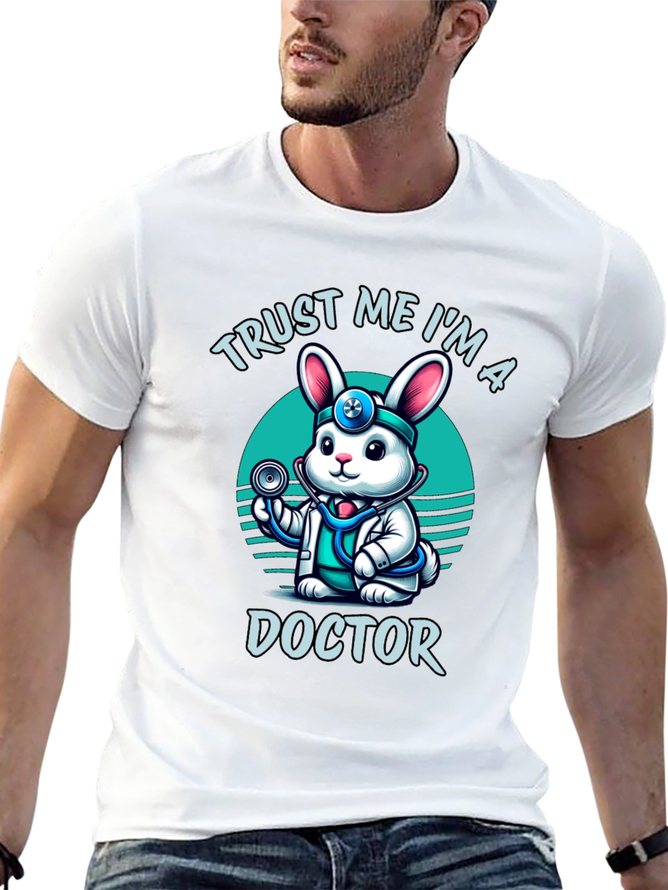 Trust Me Im a Doctor Funny Rabbit Tee