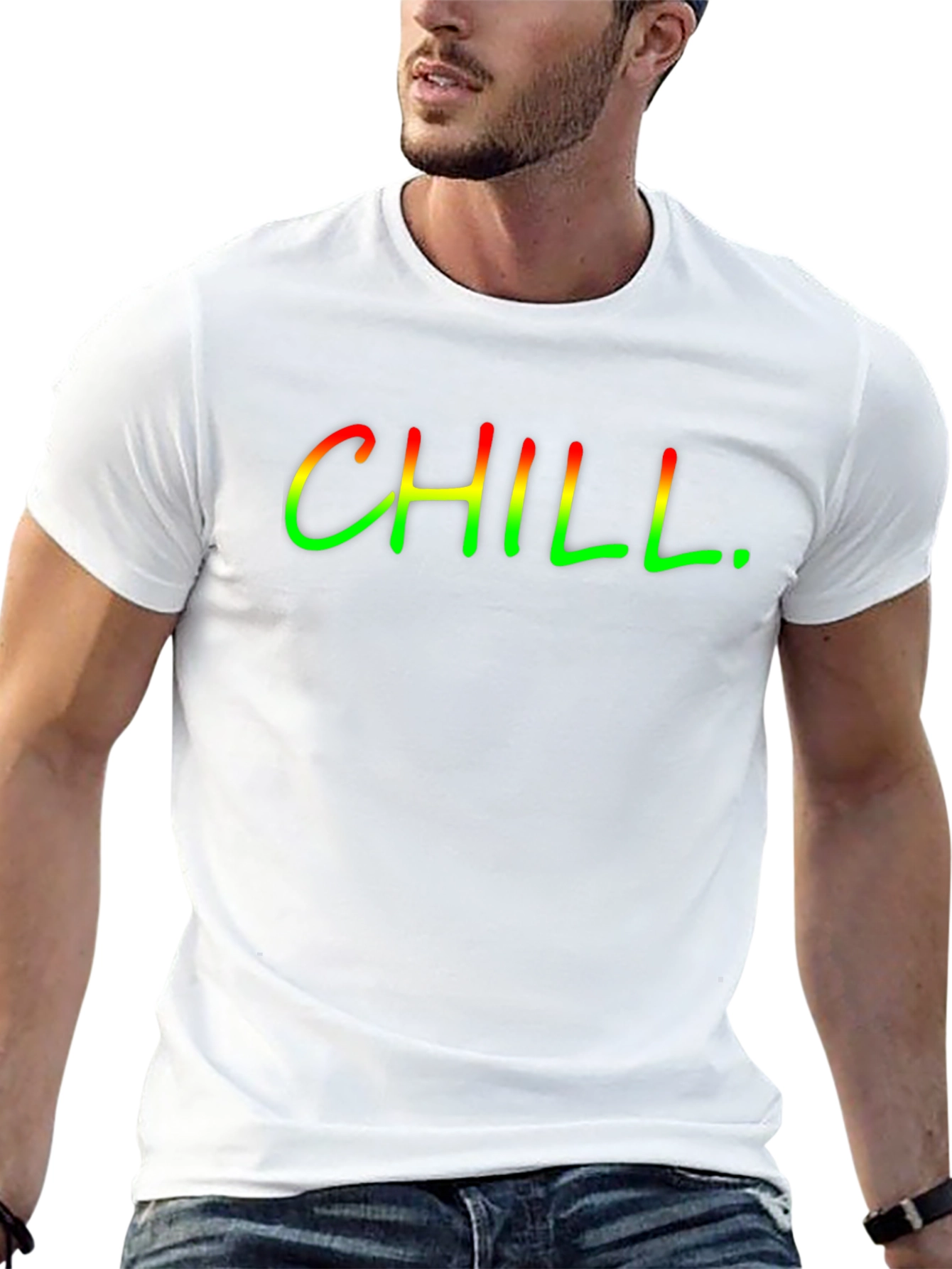 Chill T-Shirt - Rasta Fade Graphic Print
