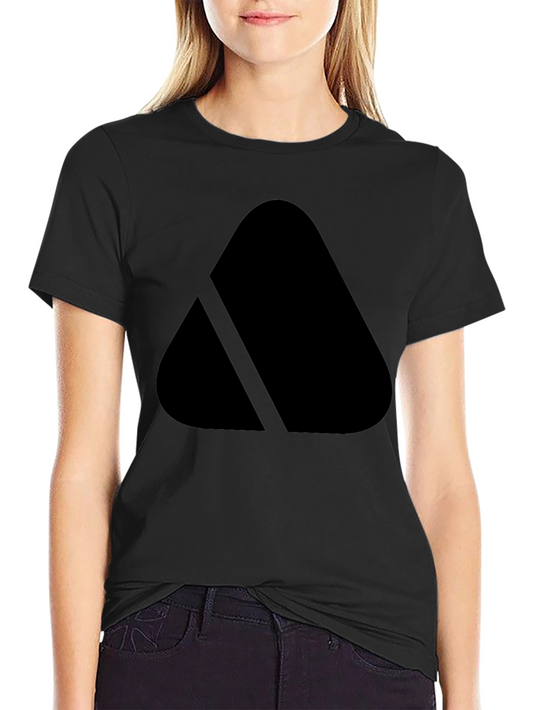 Minimalist Black Graphic Tee - Modern Triangle Design