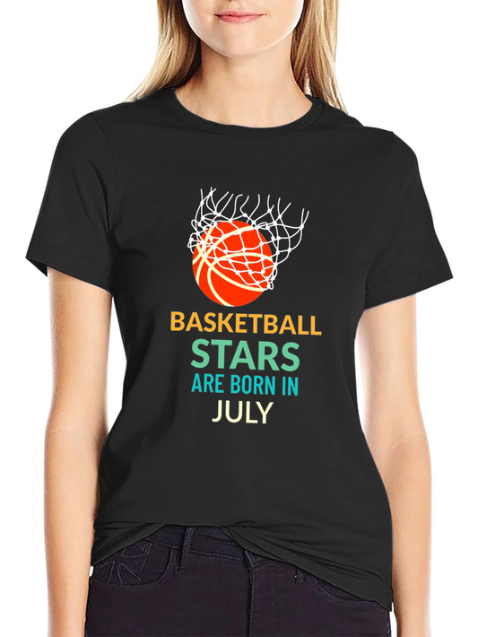 Basketball Stars Born in July Graphic T-Shirt