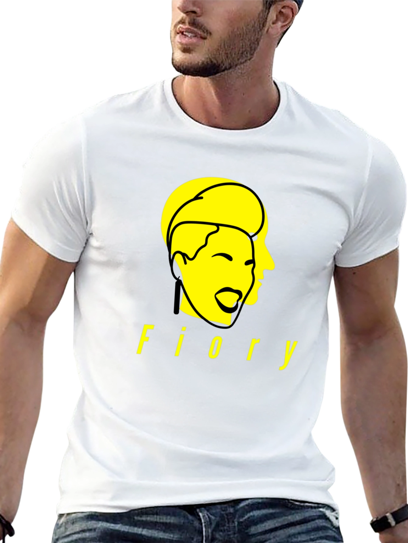Fiory Graphic Print Black T-Shirt