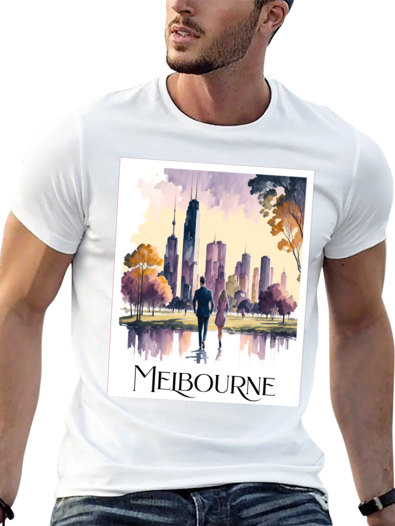 Melbourne Cityscape Graphic Tee