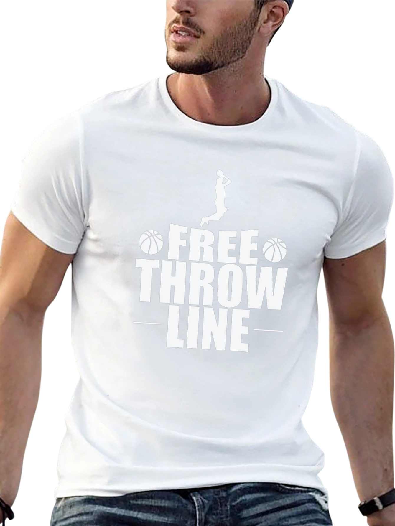 Free Throw Line Graphic Tee - Basketball Lovers T-Shirt