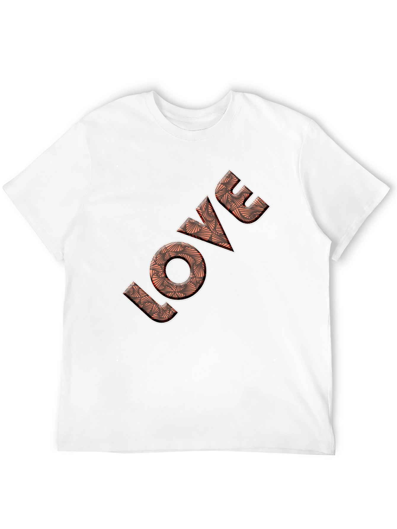 Geometric Love Graphic Tee - Stylish Black T-Shirt