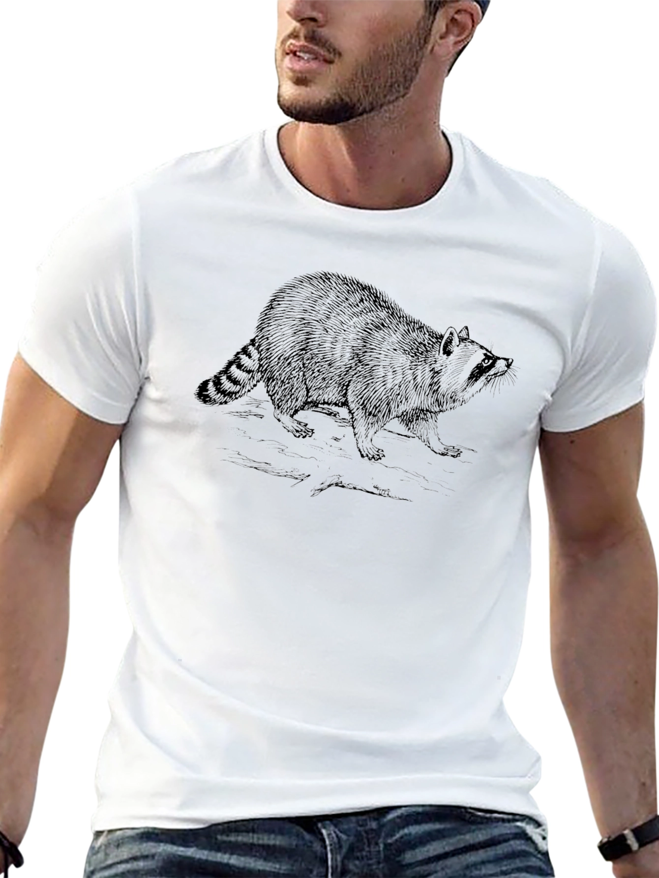 Raccoon Graphic Tee - Classic Black T-Shirt