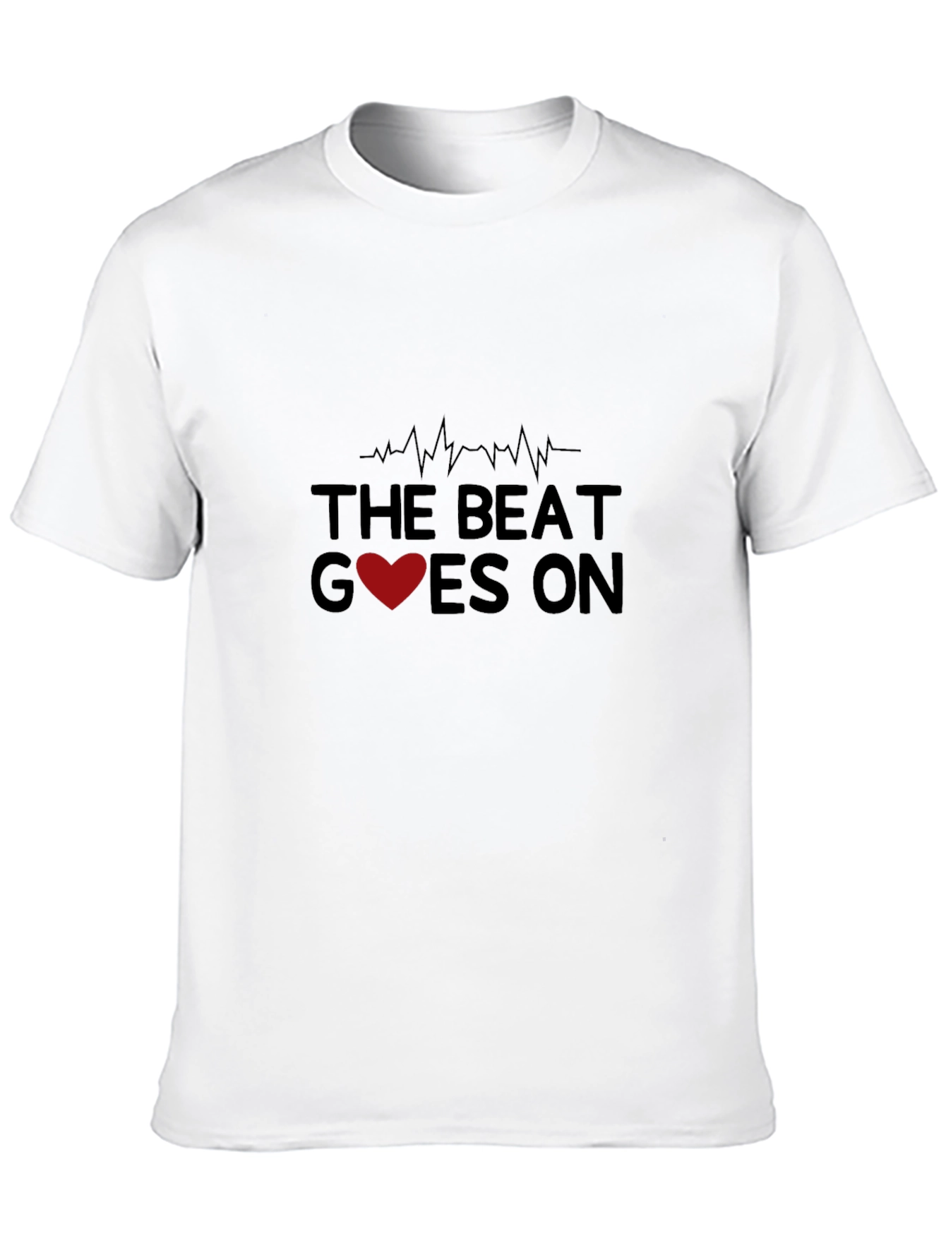 The Beat Goes On Graphic Tee - Heartbeat Design