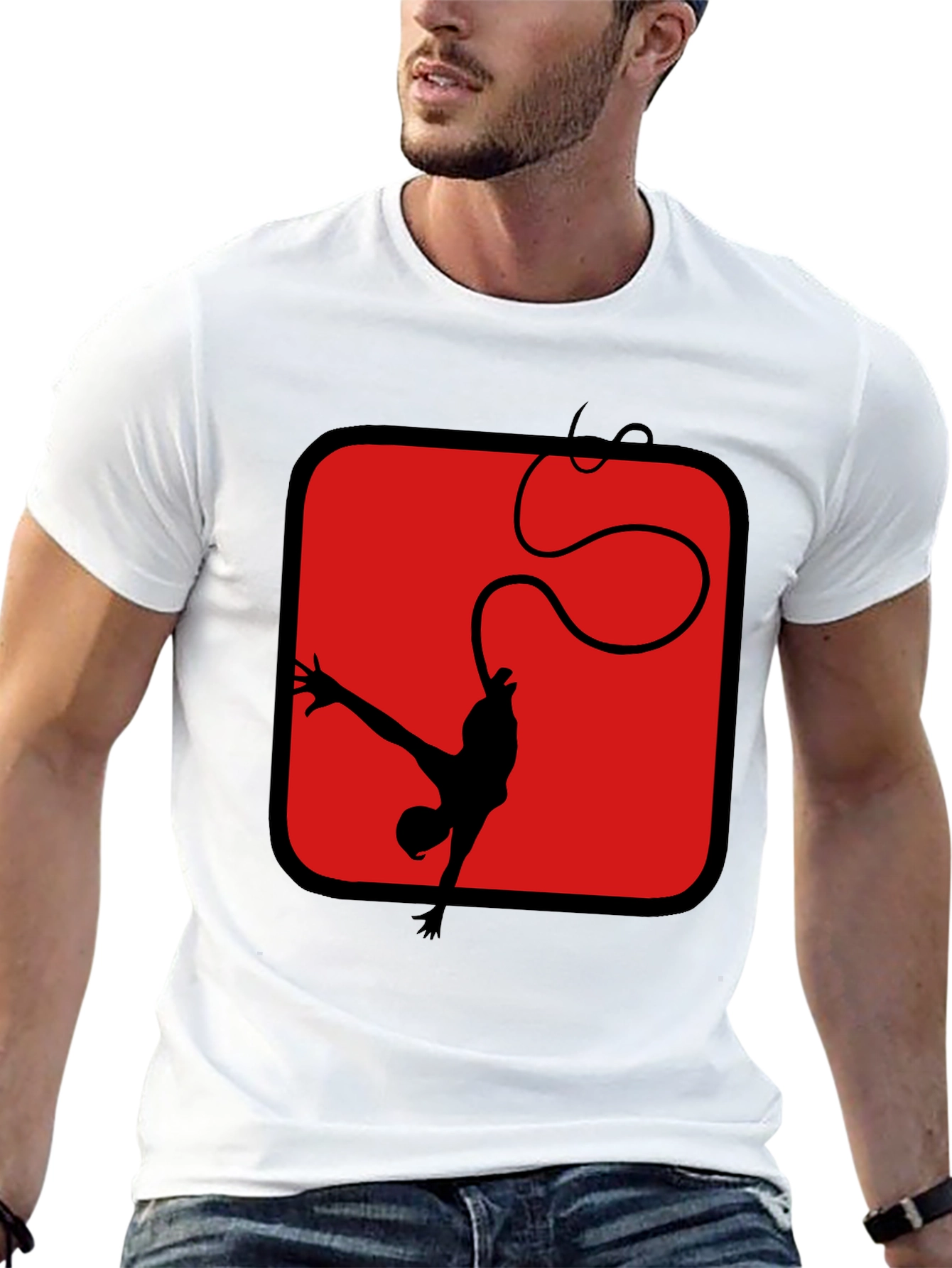 Bungee Jumper Graphic Tee - Black