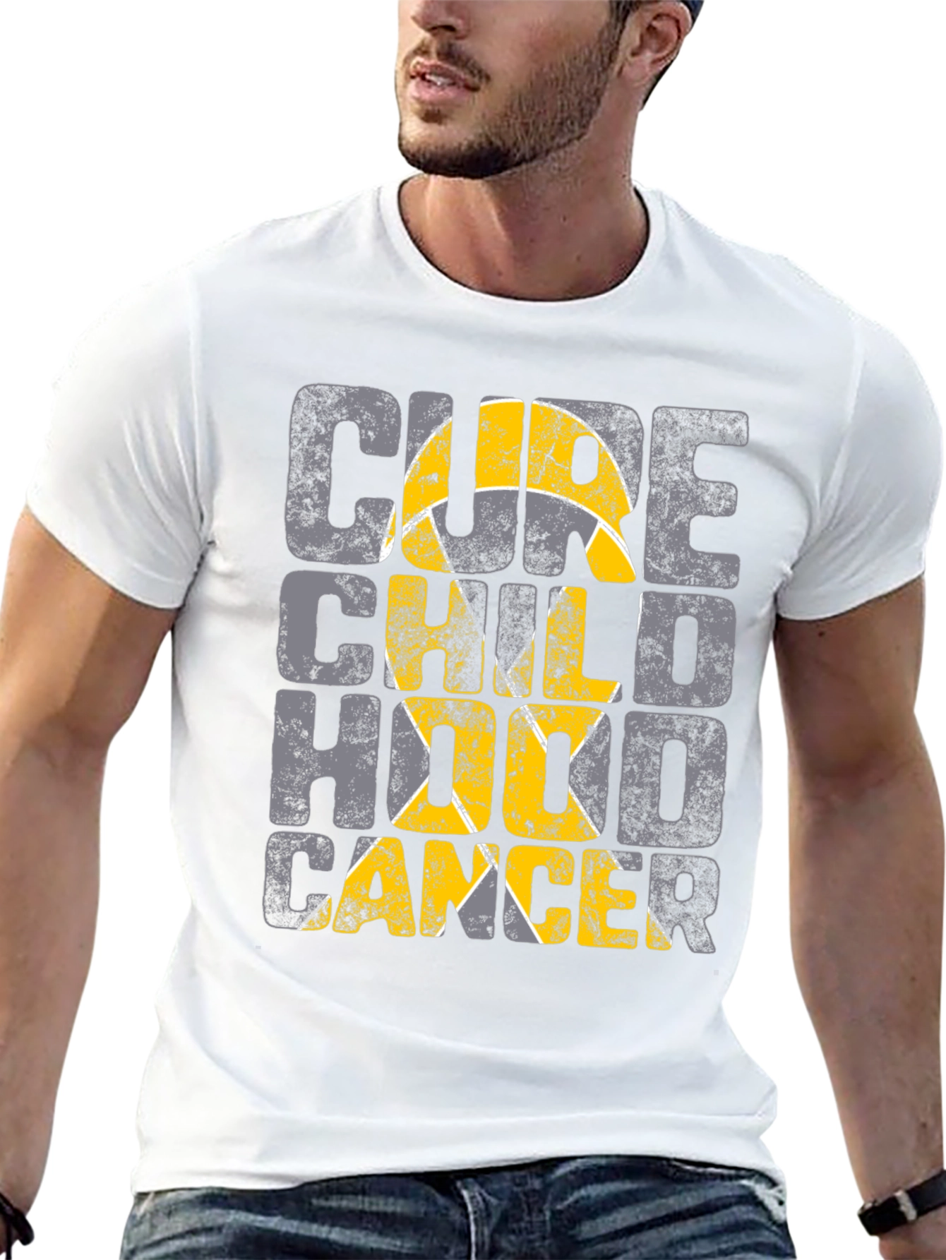 Cure Childhood Cancer Awareness Graphic T-Shirt