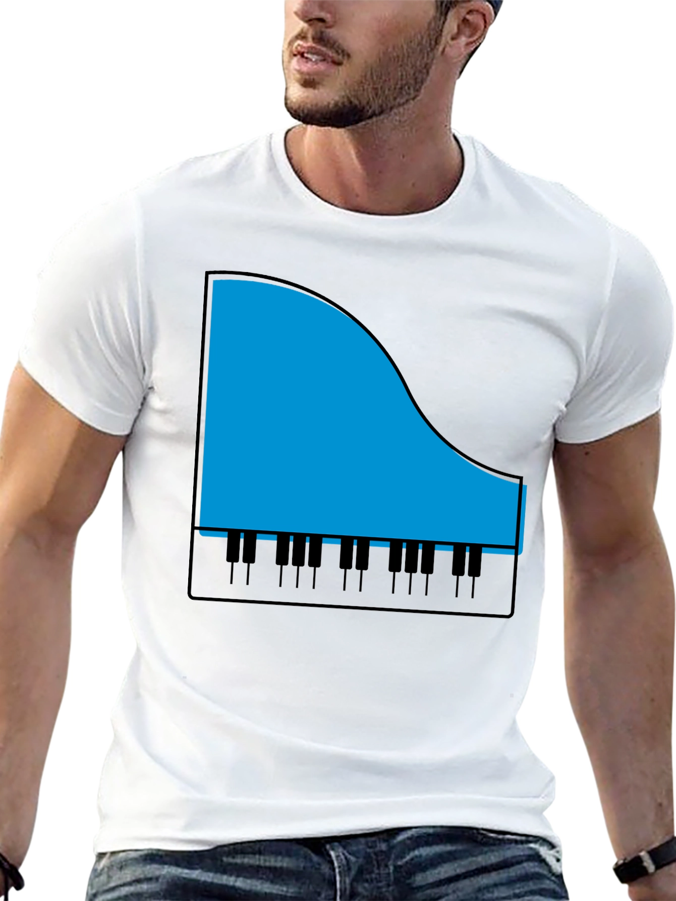 Piano Graphic T-Shirt - Music Lover Tee