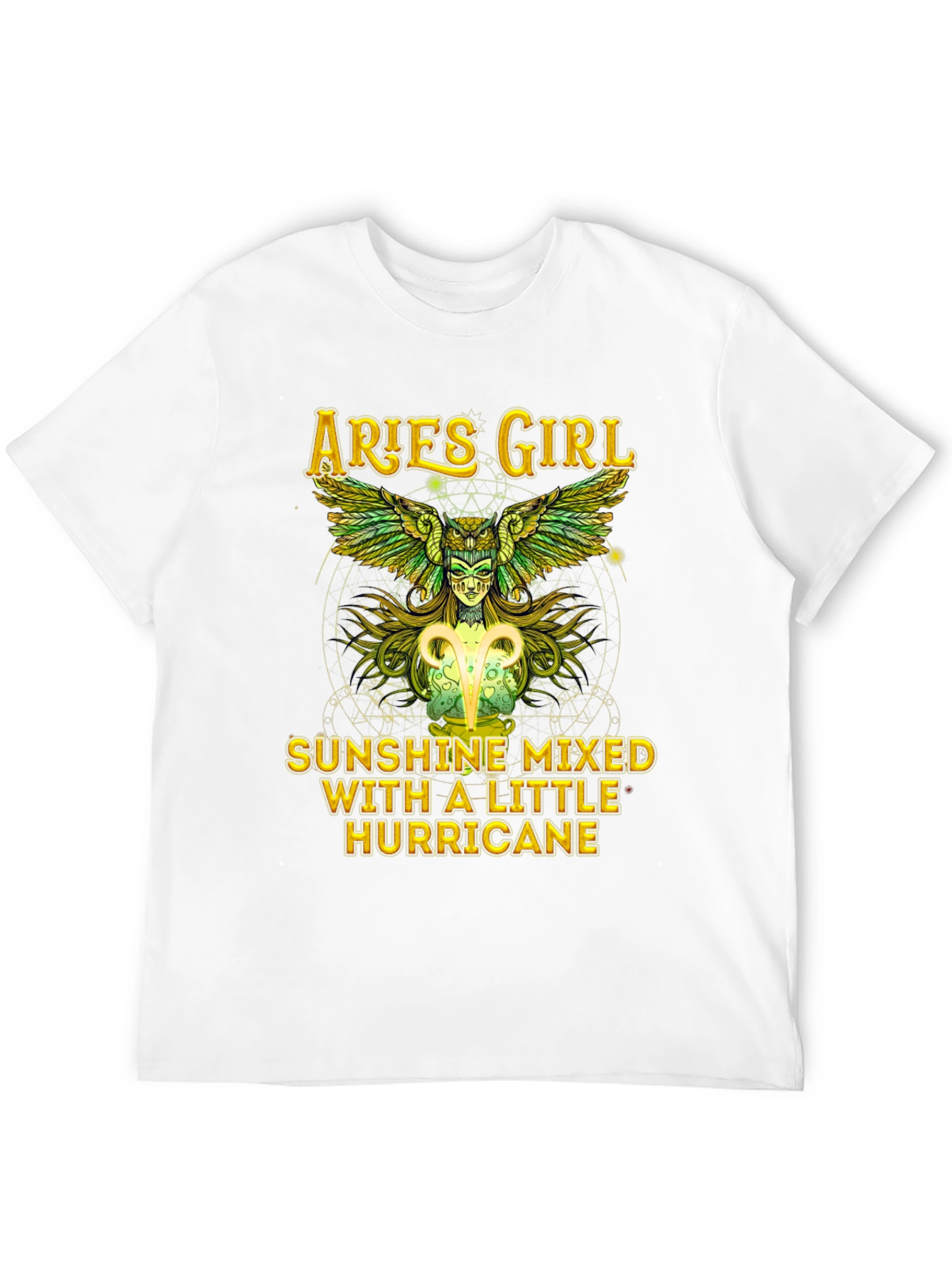 Aries Girl Sunshine Hurricane Graphic Tee