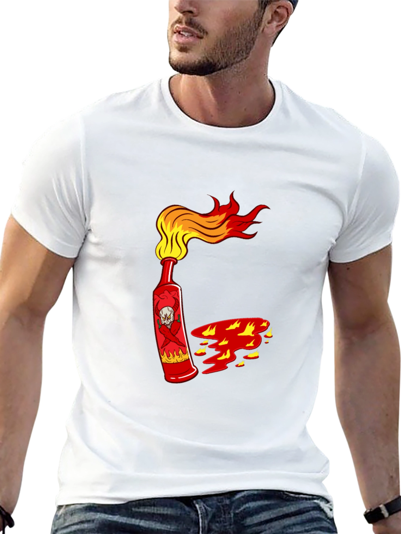 Spicy Skull Hot Sauce Black T-Shirt