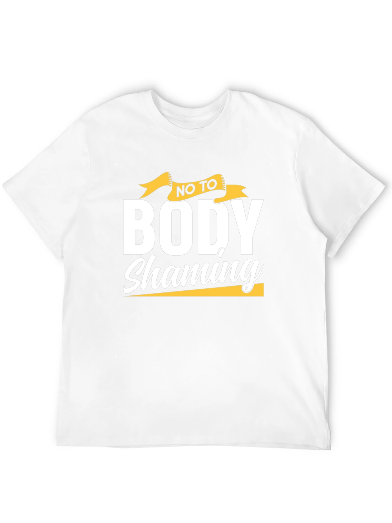 Body Shaming Awareness T-Shirt - Black Cotton