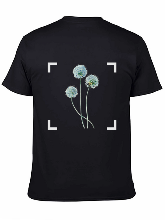 Dandelion Graphic Tee - Stylish Black Cotton Shirt