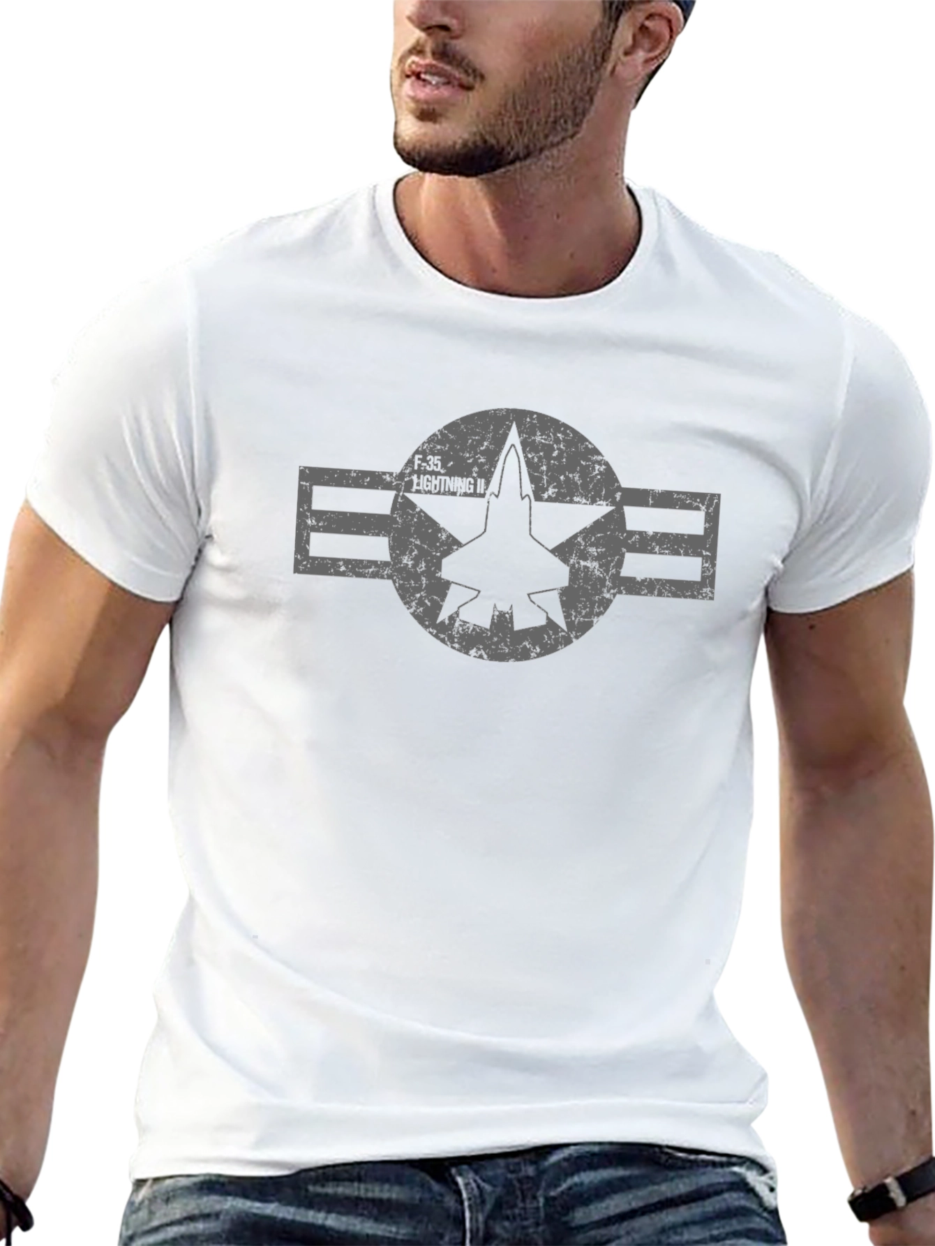 F-35 Lightning II Star Logo Black T-Shirt
