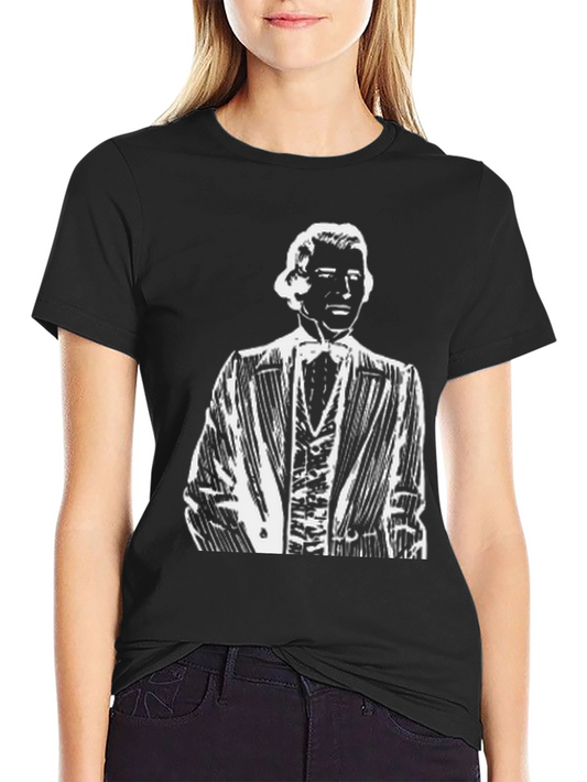 Gentleman Portrait Black T-Shirt - Classically Cool