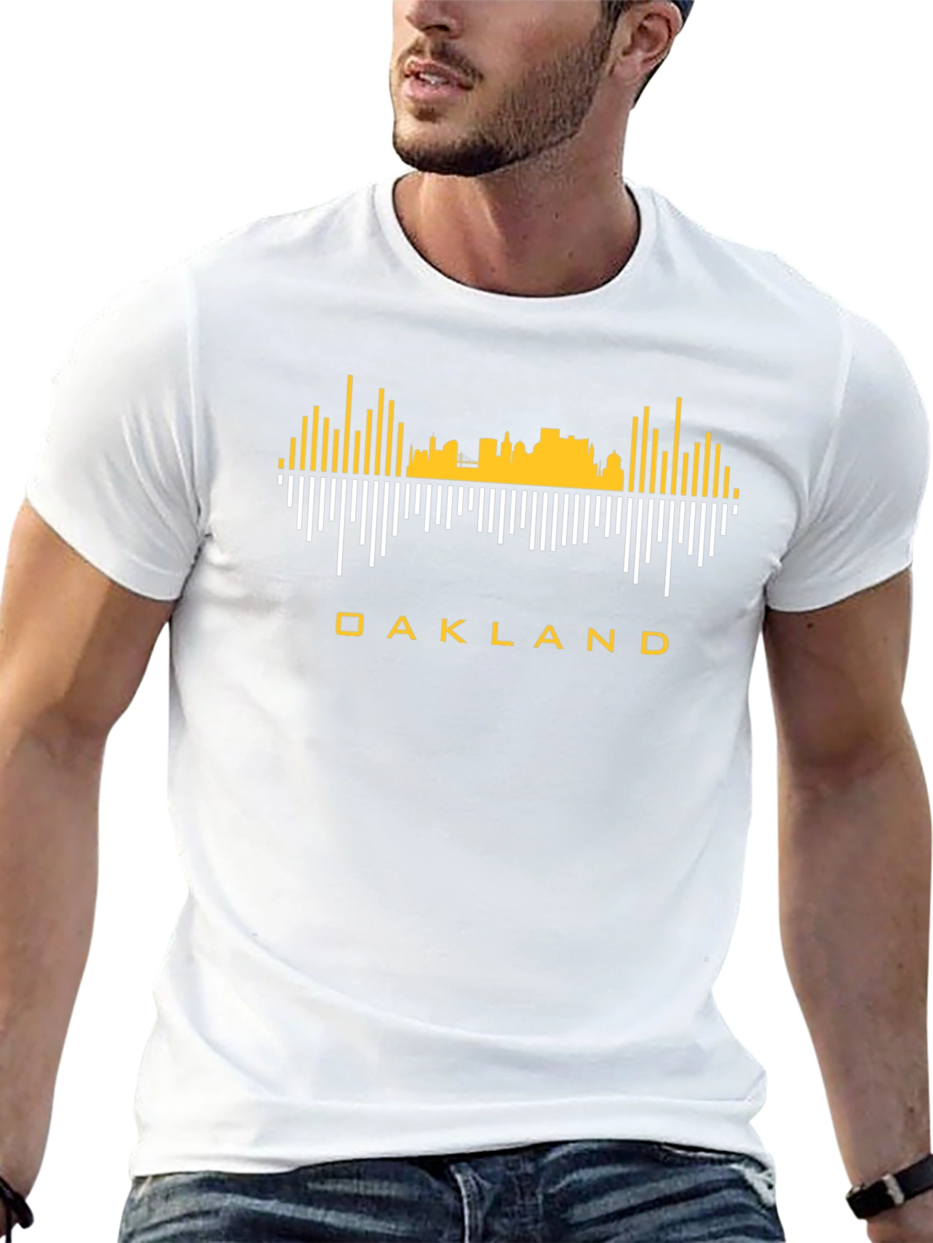 Oakland Skyline T-Shirt - Black Graphic Tee