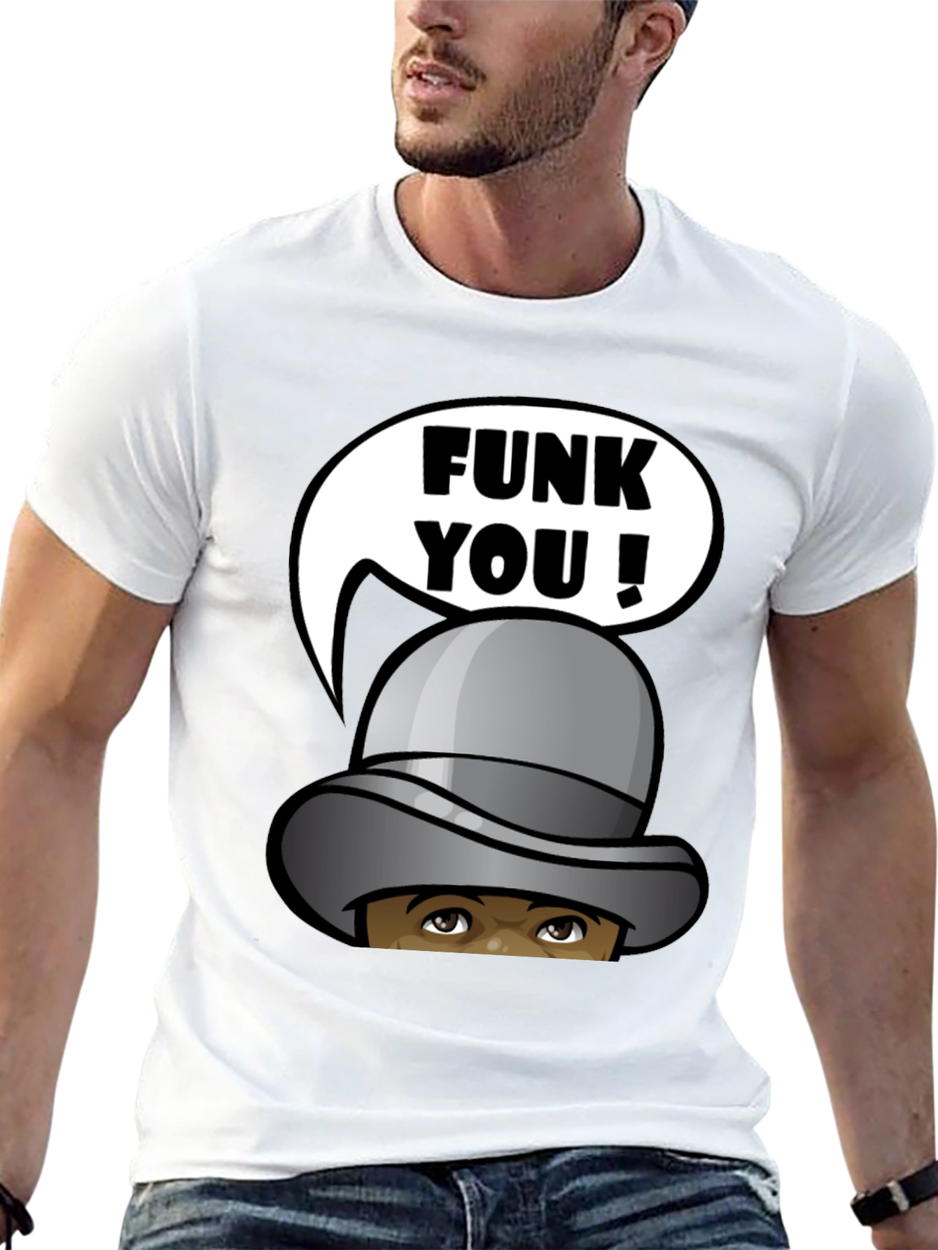 Funky You! Graphic Tee - Mens Black T-Shirt