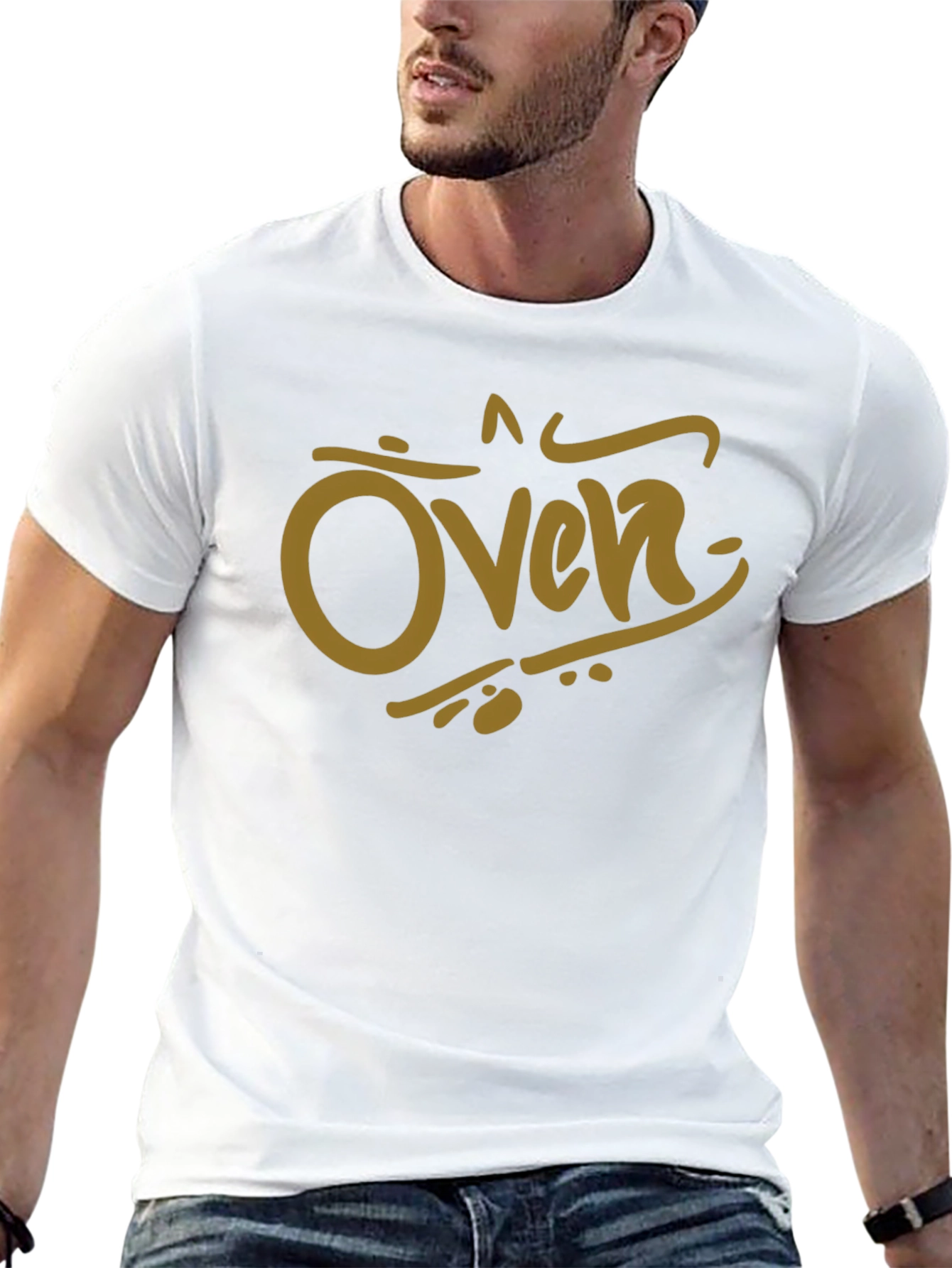Oven Graphic Tee - Black Cotton Casual Shirt
