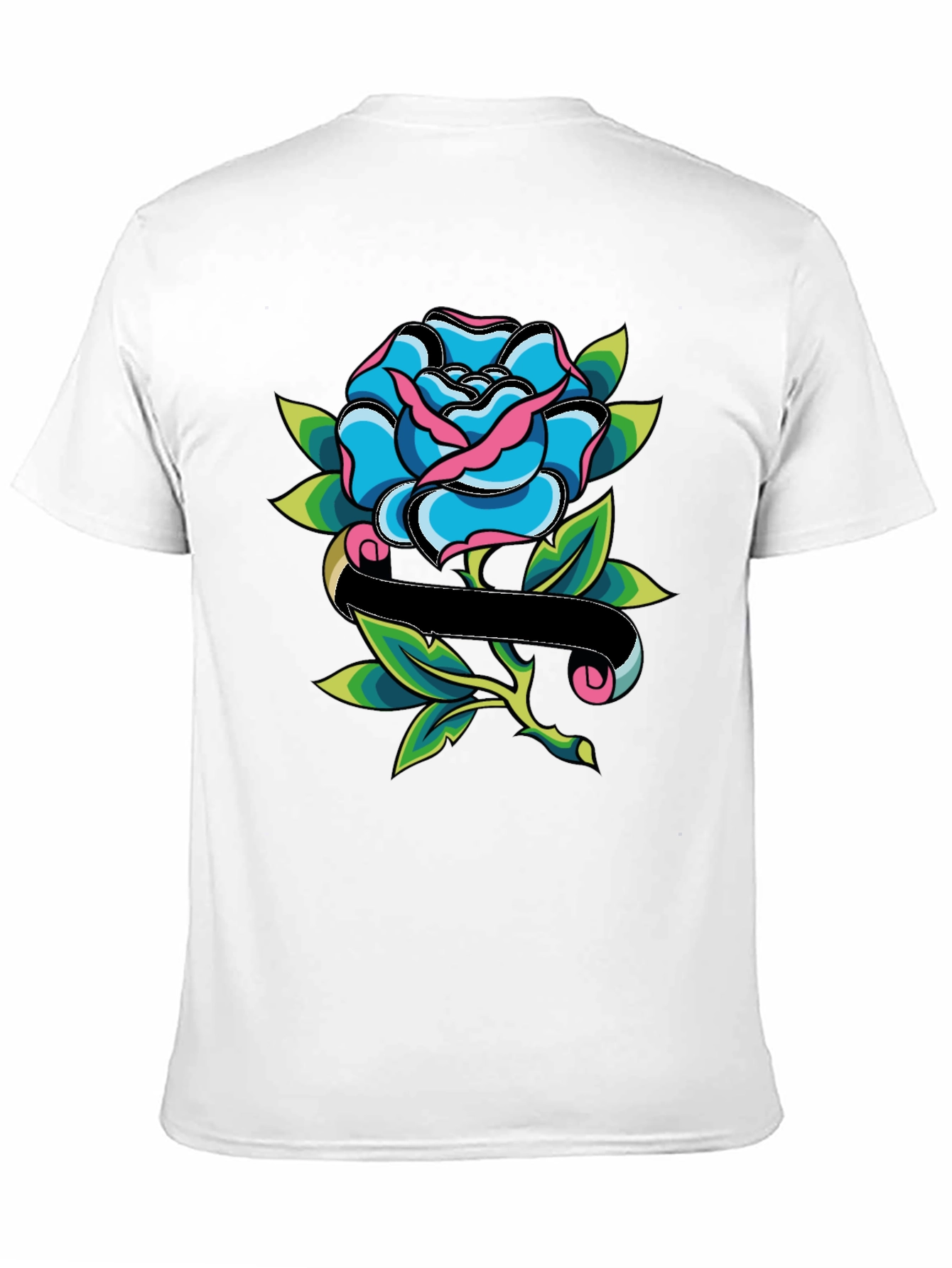 Blue Rose Tattoo Graphic T-Shirt - Unisex
