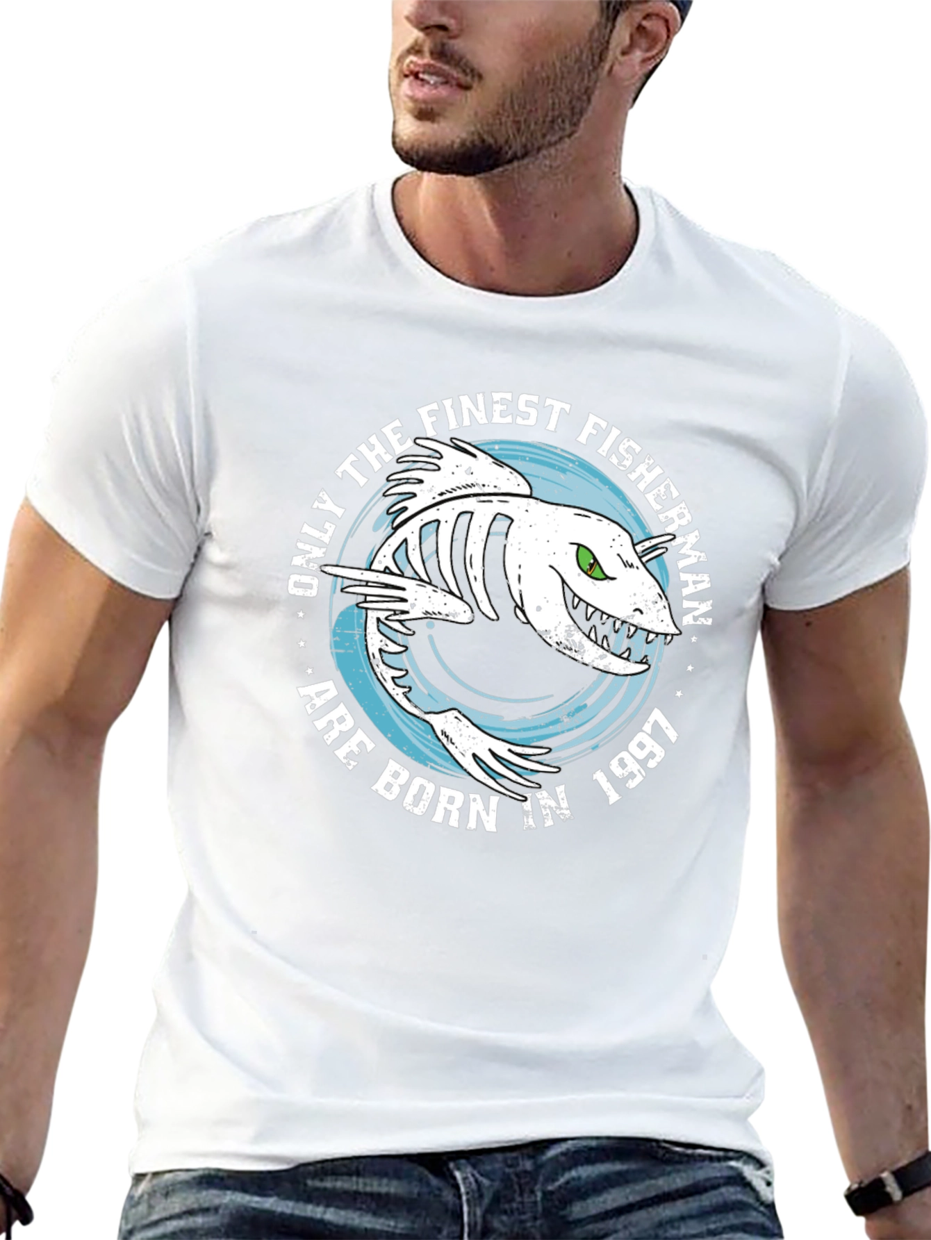 Finest Fisherman Born in 1997 Graphic Tee