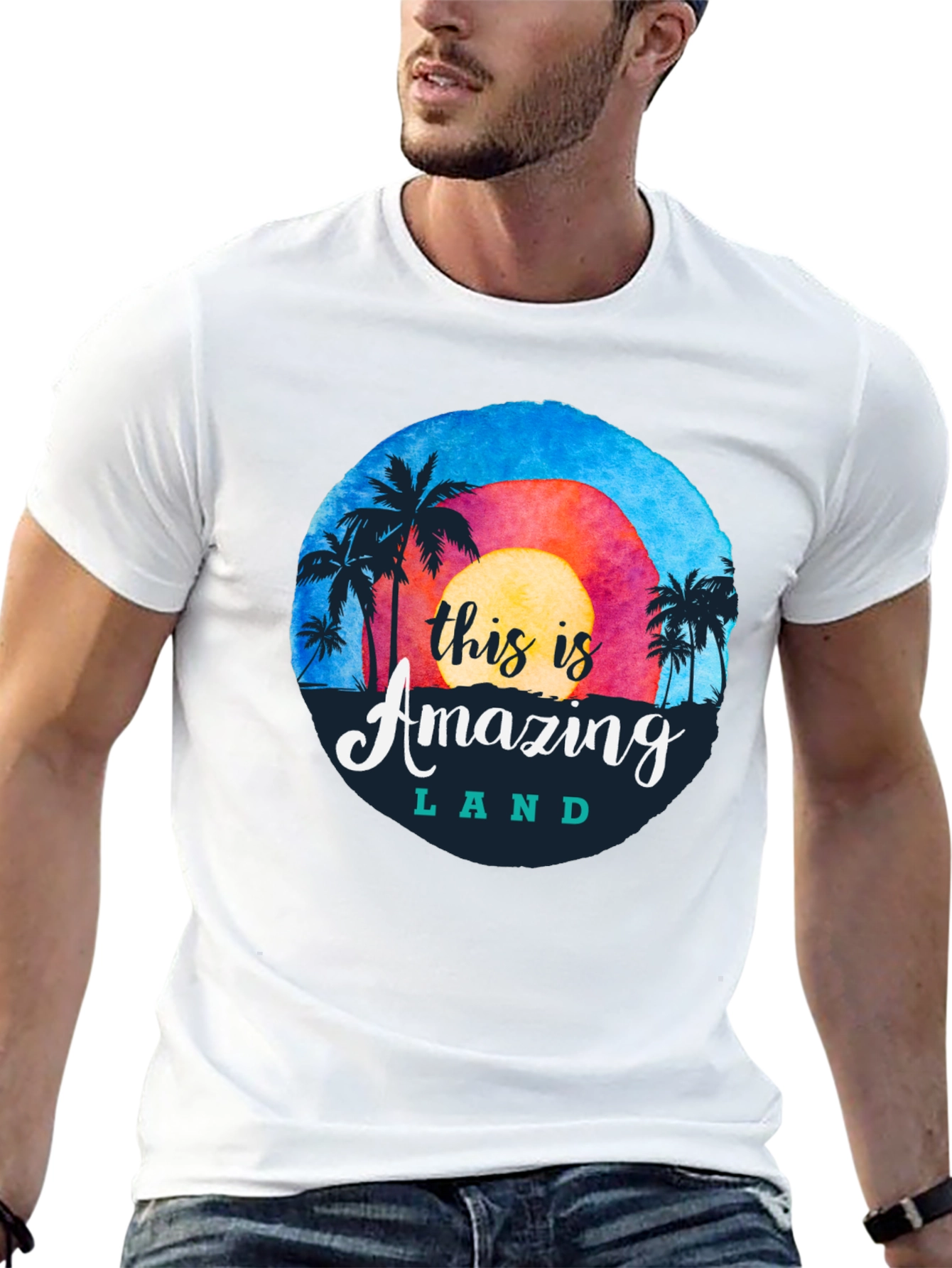 Amazing Land Graphic Tee - Island Vibes