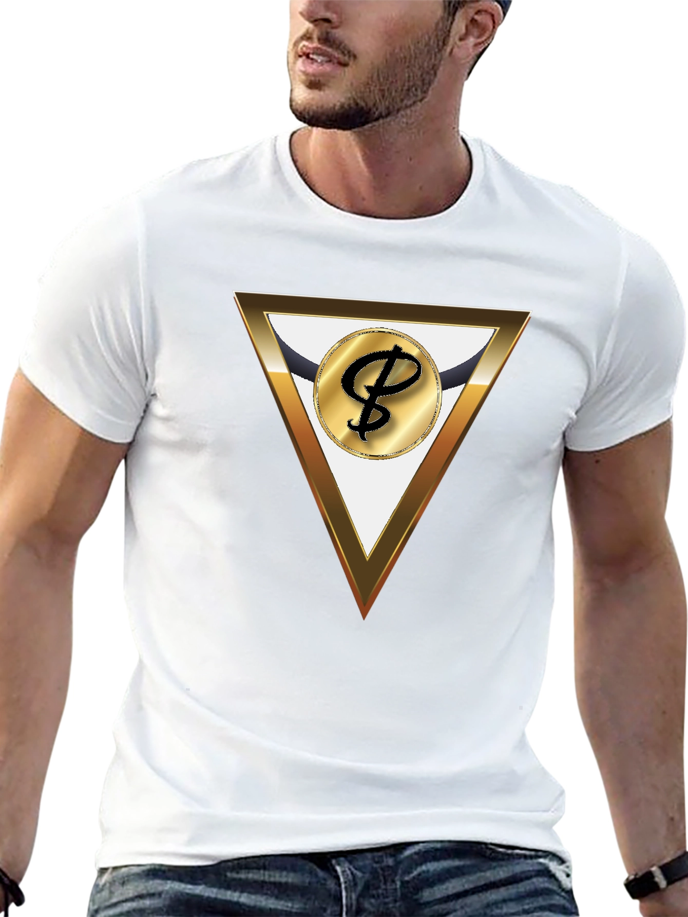 Modern Triangle Logo Graphic Tee