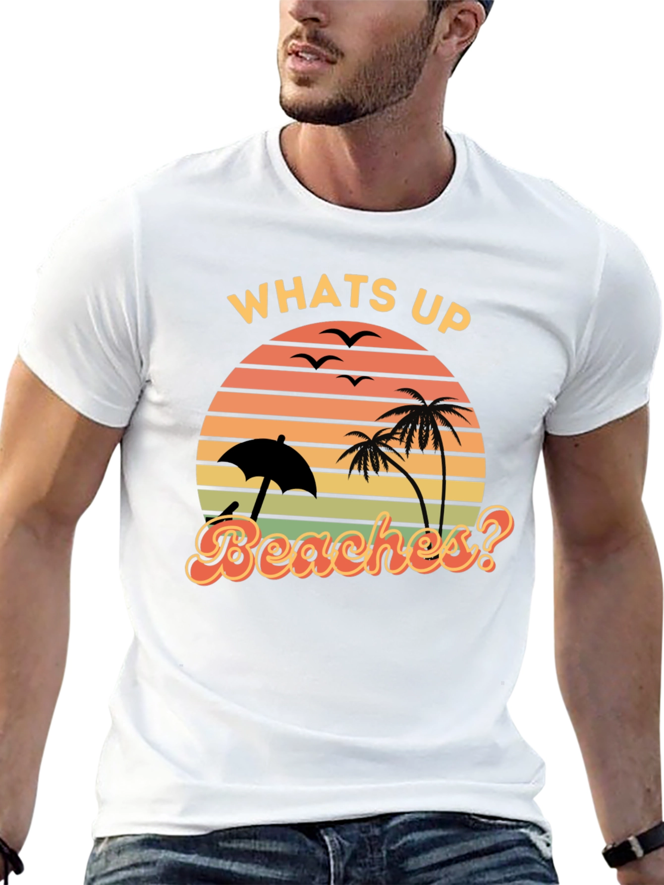 Whats Up Beaches? Graphic Tee - Retro Summer Vibes