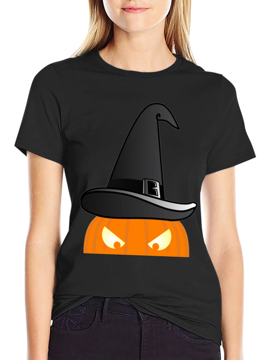 Halloween Witch Hat Pumpkin T-Shirt