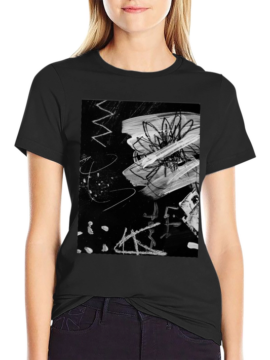 Abstract Art Graphic Black T-Shirt