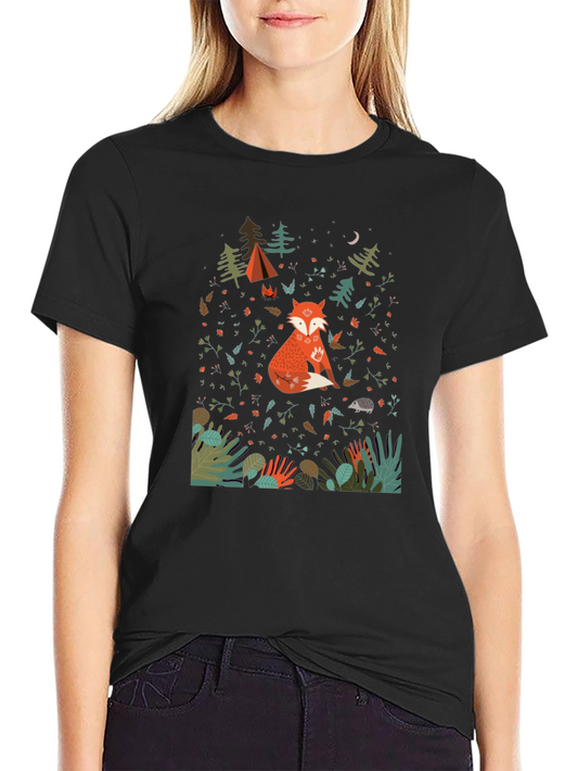 Nature Fox Graphic Tee - Stylish Unisex T-Shirt
