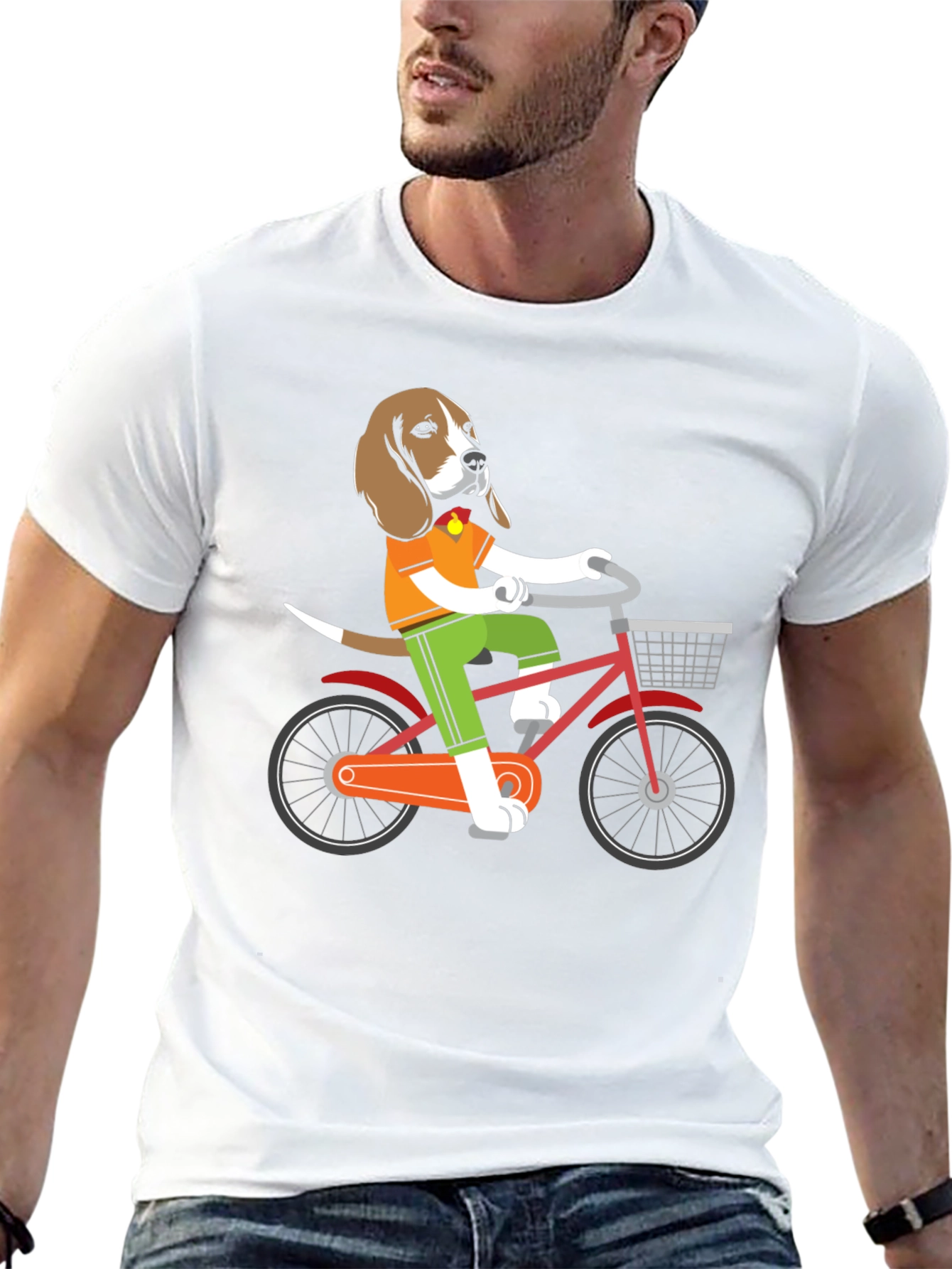 Dog on Bike Graphic Tee