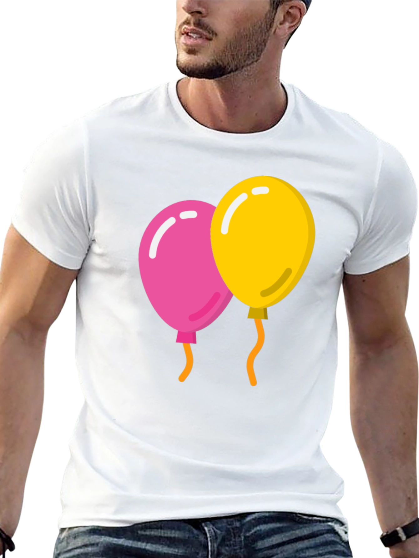 Balloons Graphic Tee - Mens Black T-Shirt