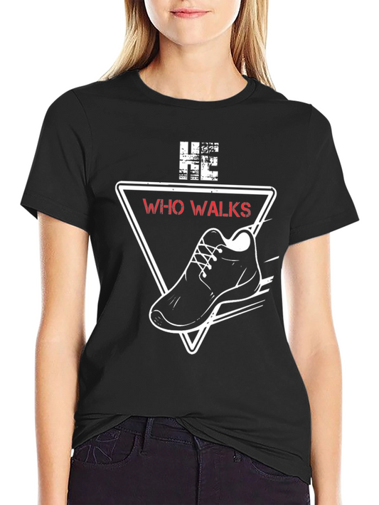 Who Walks Graphic Tee - Mens Black T-Shirt