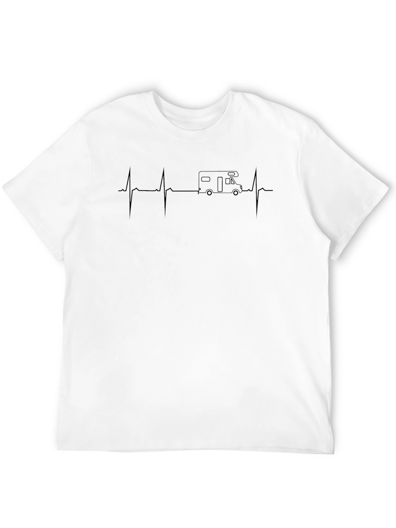 RV Heartbeat T-Shirt - Black Camping Tee