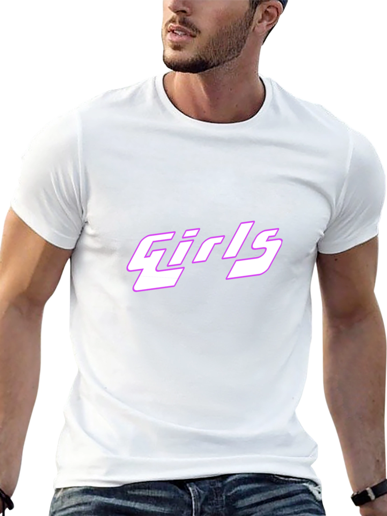 Girls Graphic Tee - Black Cotton T-Shirt