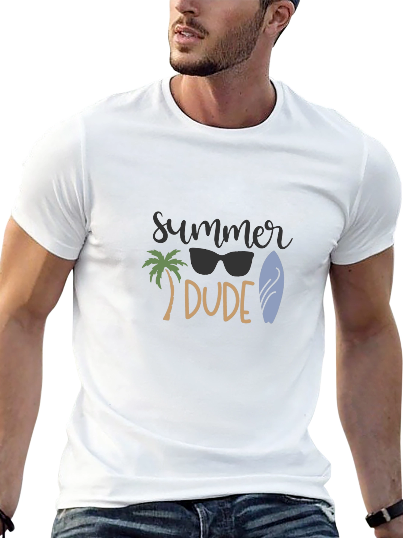 Summer Dude Black T-Shirt