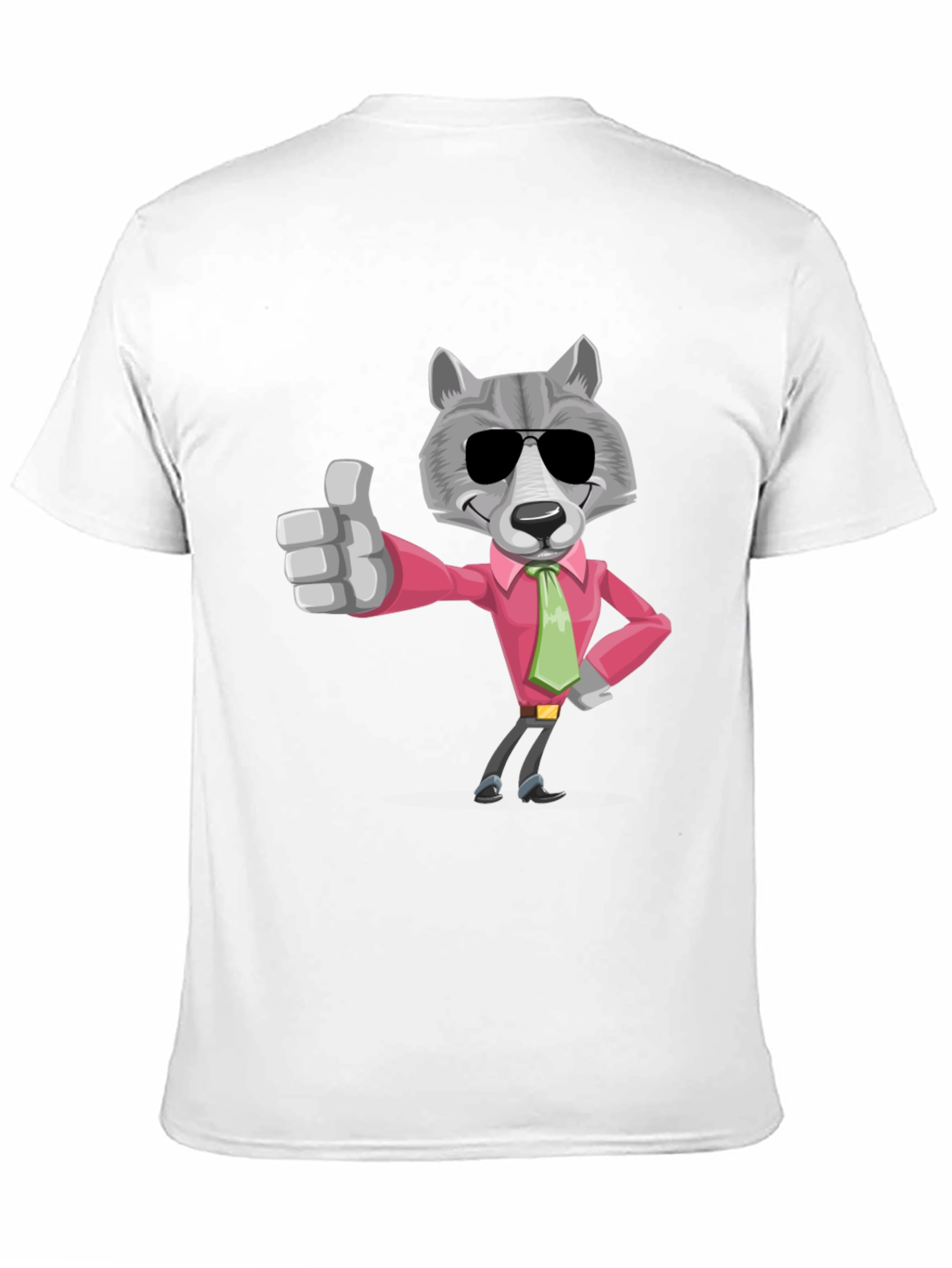 Cool Wolf Graphic Tee - Black Cotton T-Shirt