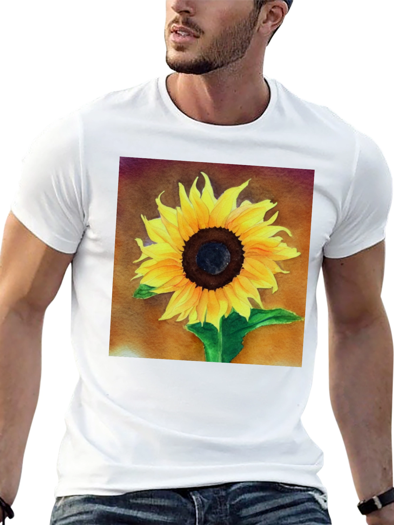 Sunflower Graphic Tee - Bold Floral Design