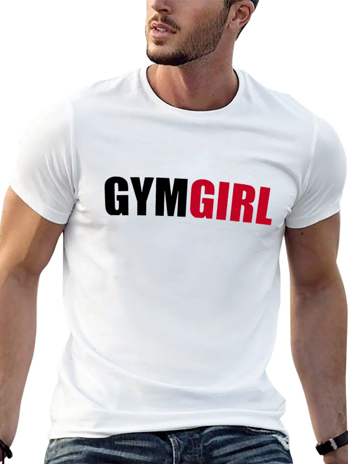 Gym Girl Graphic Tee - Black