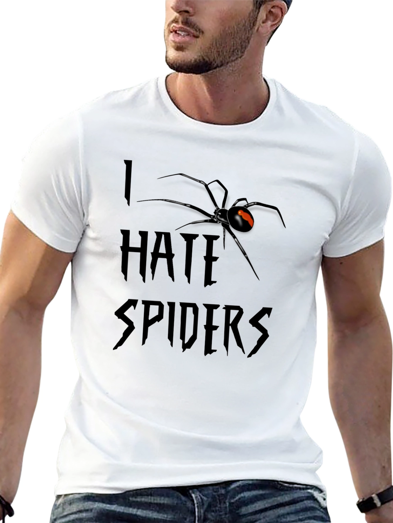 I Hate Spiders Graphic Tee - Black Widow Design