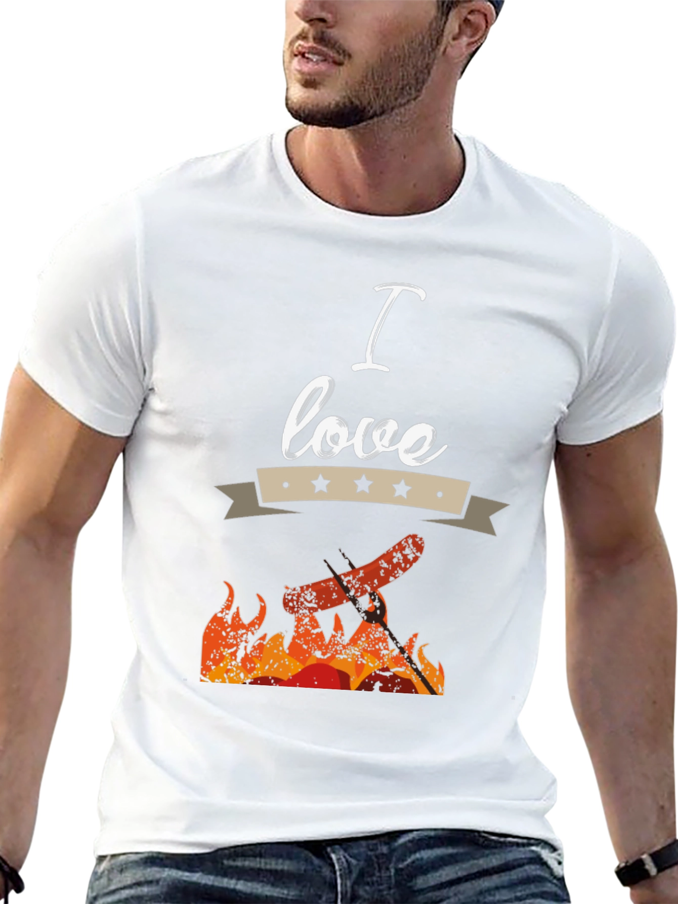 I Love Grilling Black T-Shirt
