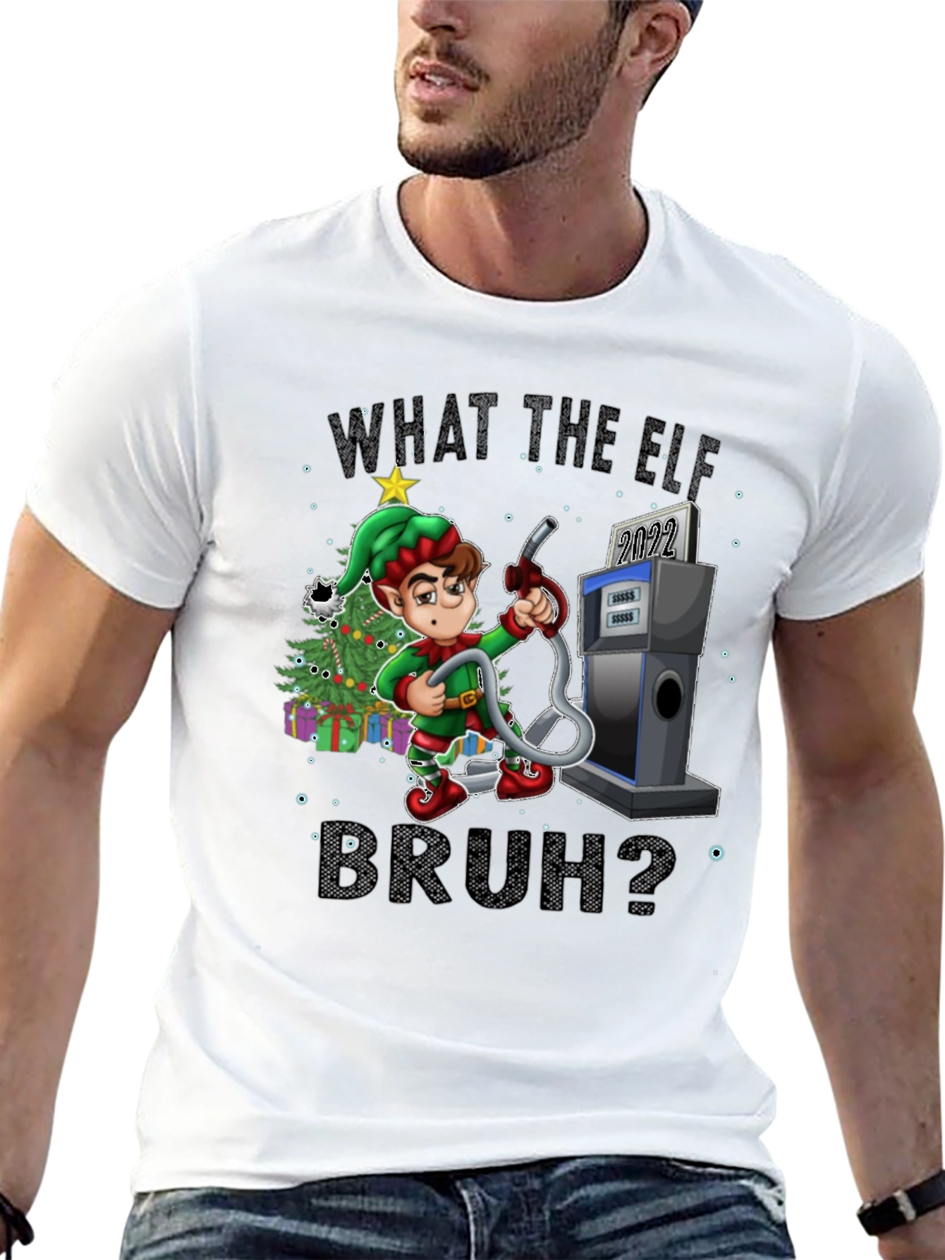 What The Elf Bruh? Christmas T-Shirt